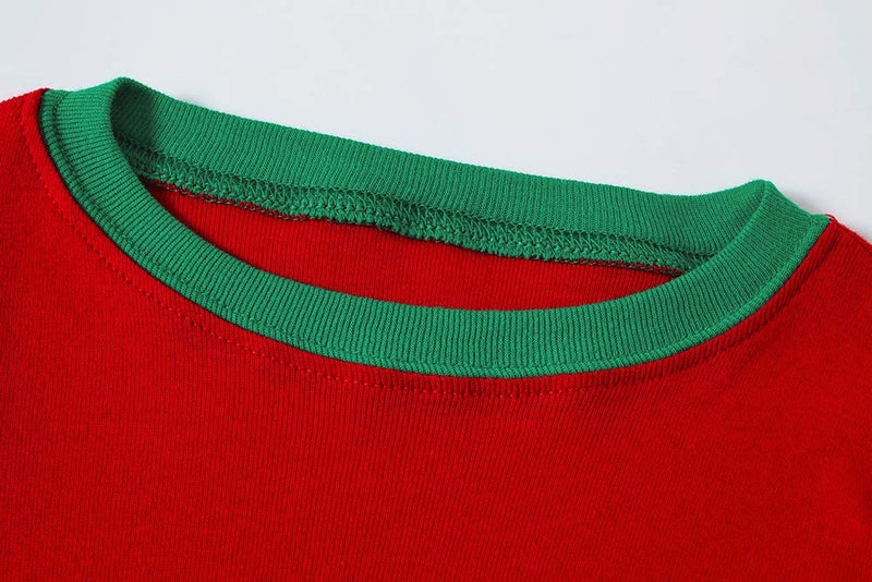 KikizYe Christmas Llama Ugly Little Boys Girls Long Sleeve Pajamas Cotton Red Xmas Jammies Toddler Size 2T - Image 5